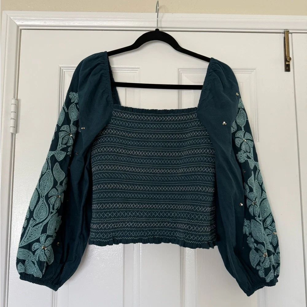 Anthropologie Smocked Blouse - Picture 5 of 9
